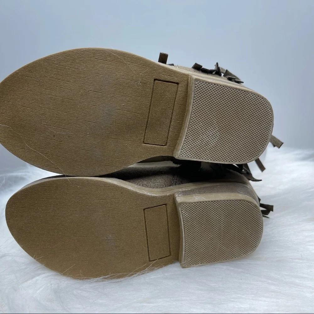 BABY DEER Brown Frindge Toddler Boots Size 6